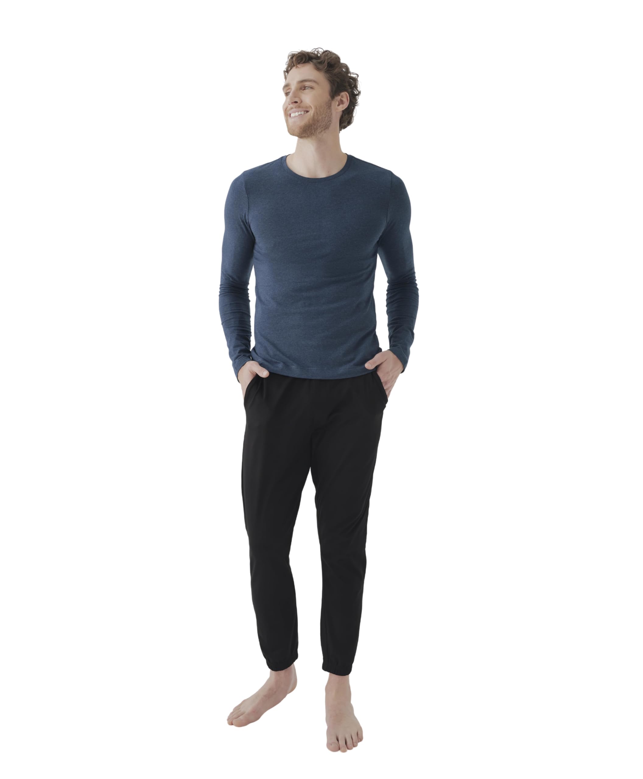 Pact Organic Cotton Men's Long Sleeve Crew Undershirt