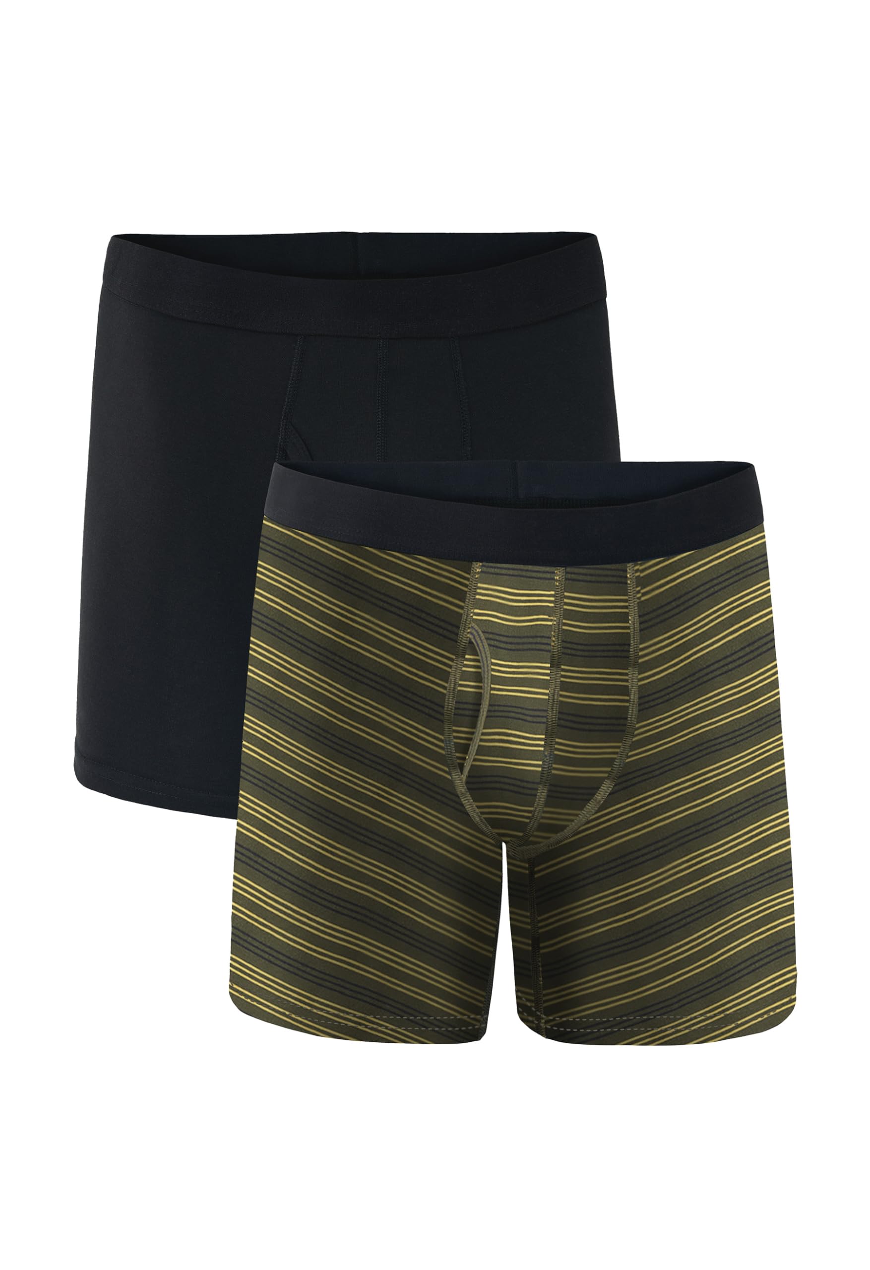 Pact Men's Organic Cotton Underwear Boxer Briefs, Breathable Underpants with Vertical Fly, 2 Pack