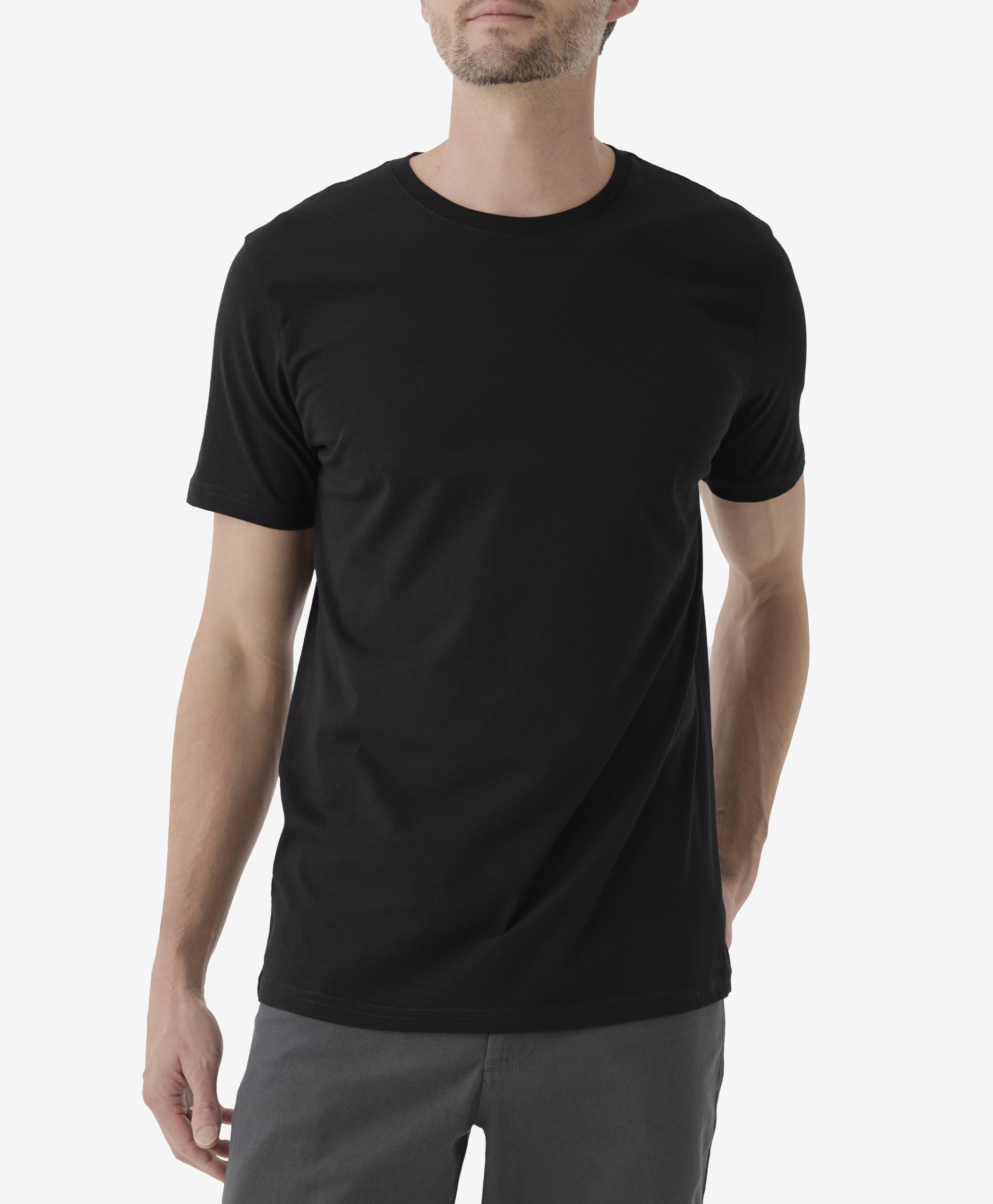 Pact Men's Organic Cotton Softspun Standard Fit Crew Neck T-Shirt, Pack of 5