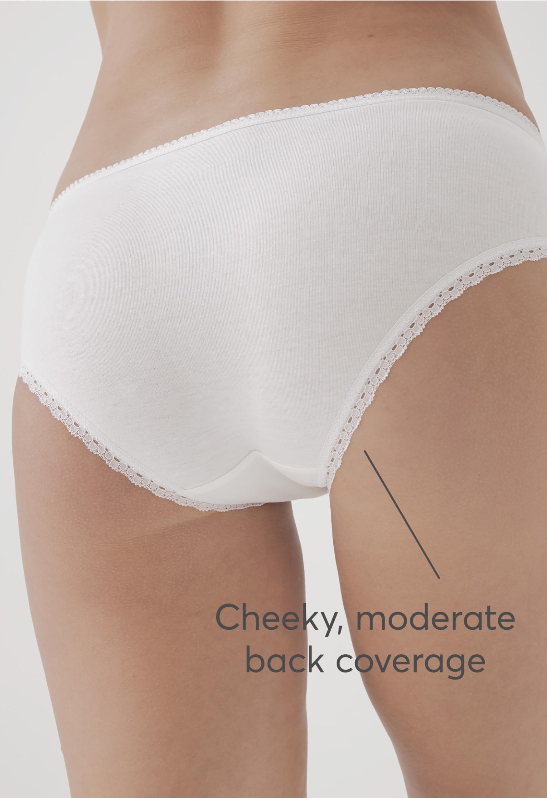 Pact Women's Organic Cotton Soft Hipster Panties, No Show Design Cheeky Bikini Underwear, 2 Pack