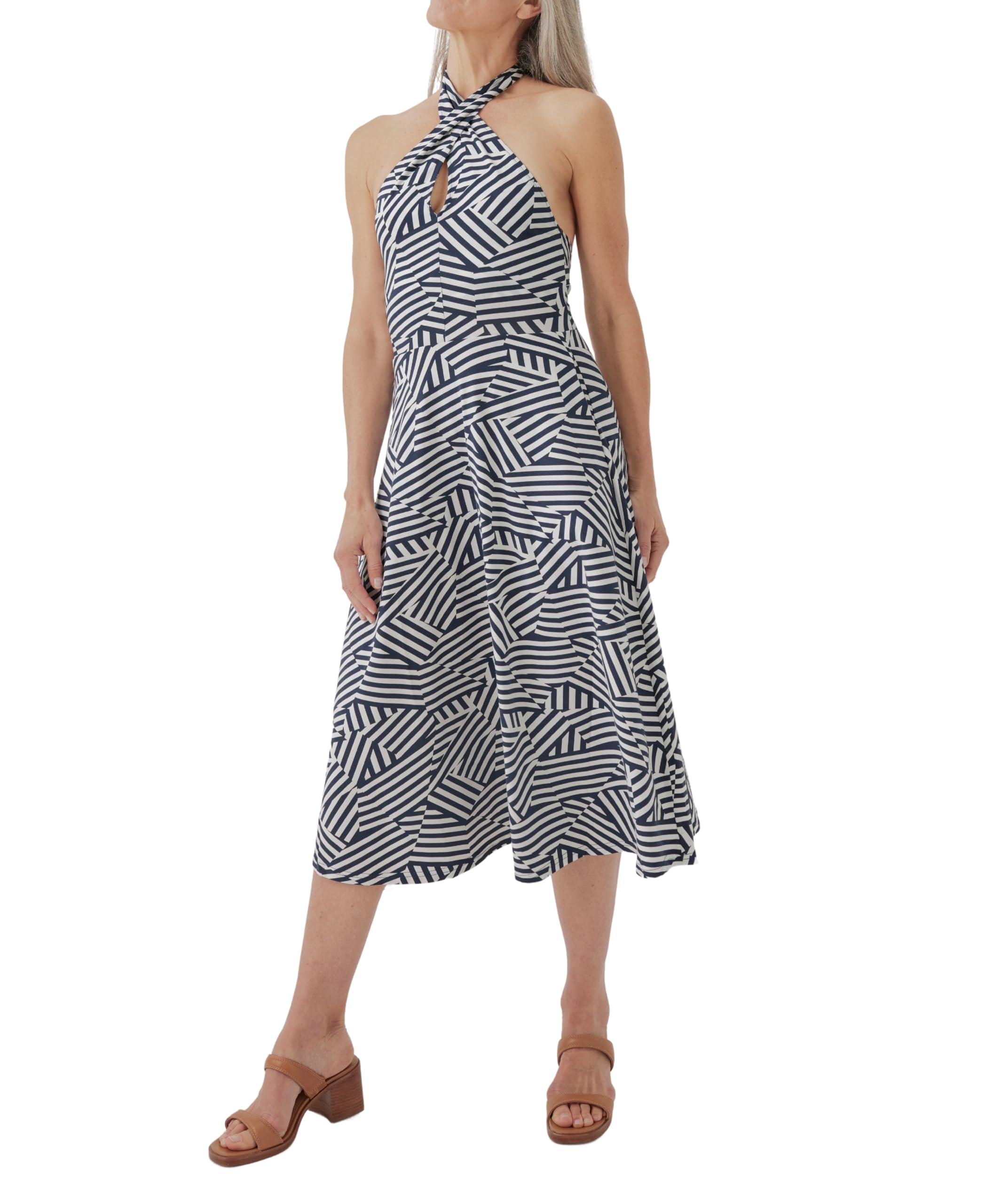 Pact Organic Cotton Women's Fit & Flare Halter Dress