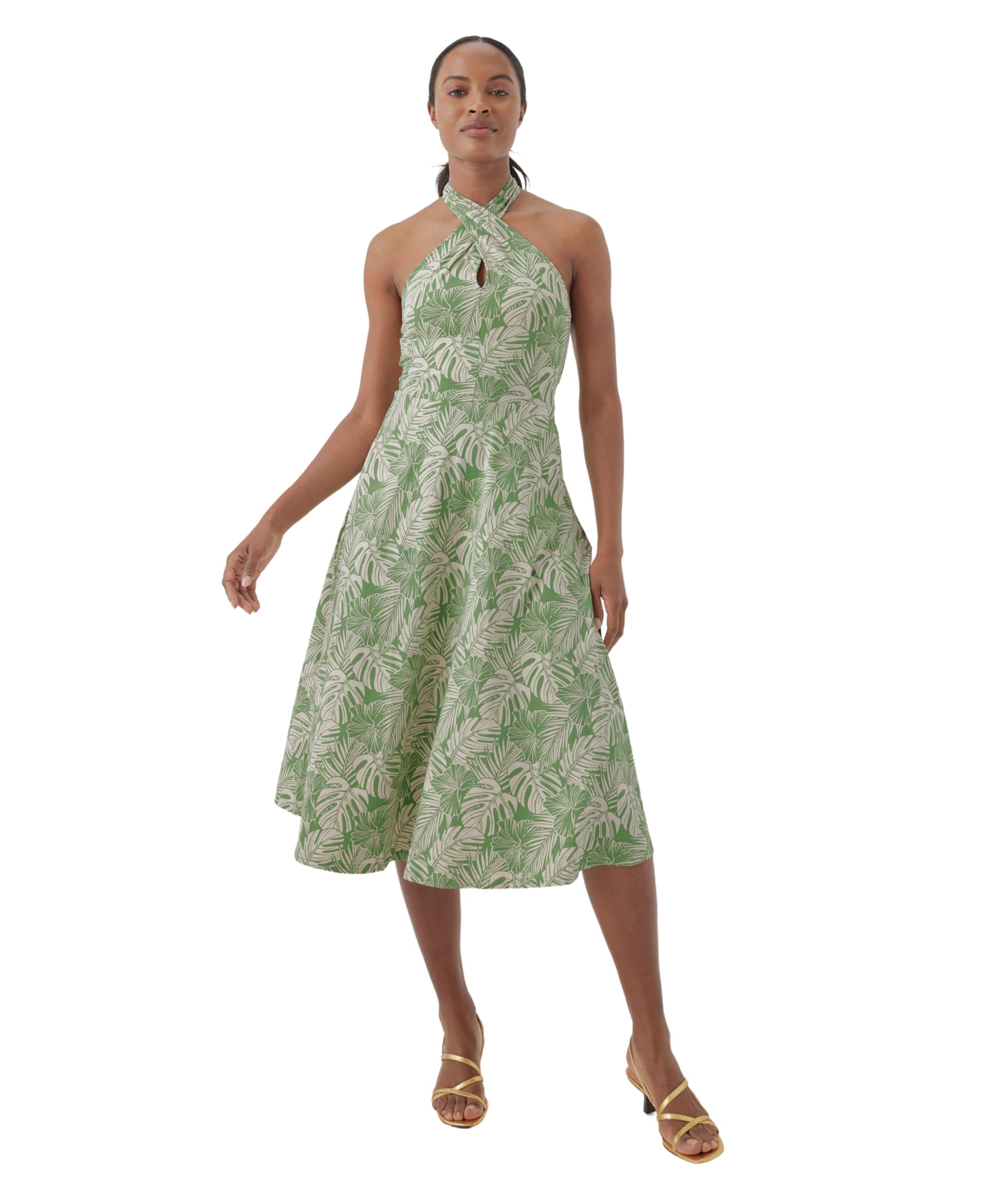 Pact Organic Cotton Women's Fit & Flare Halter Dress