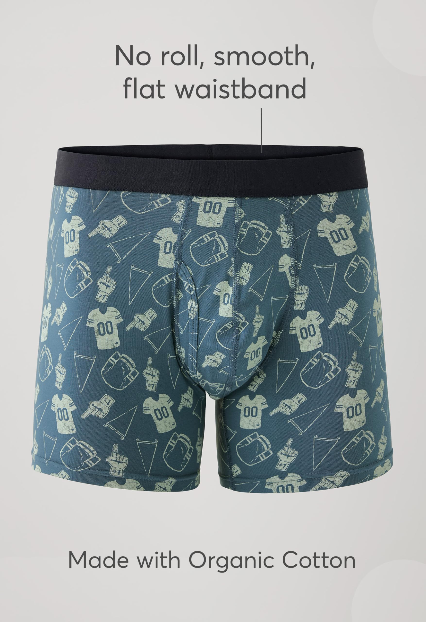 Pact Men's Organic Cotton Underwear Boxer Briefs, Breathable Underpants with Vertical Fly, 2 Pack