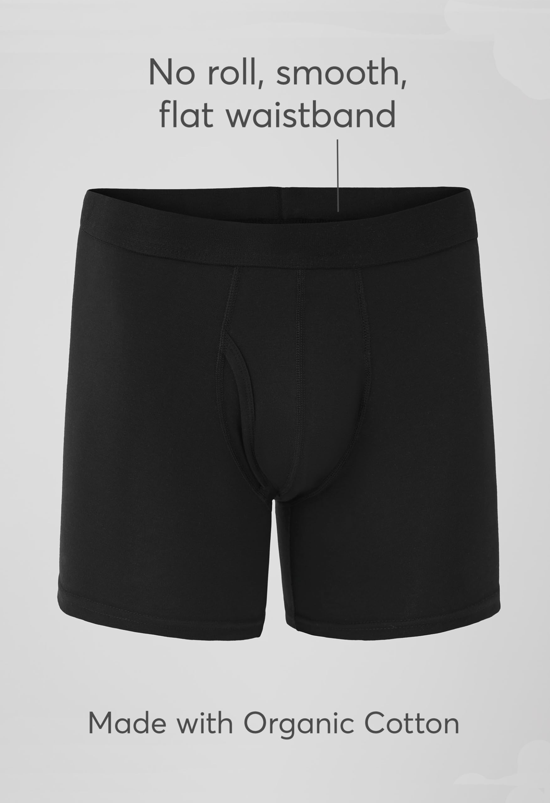 Pact Men's Organic Cotton Underwear Boxer Briefs, Breathable Underpants with Vertical Fly, 2 Pack