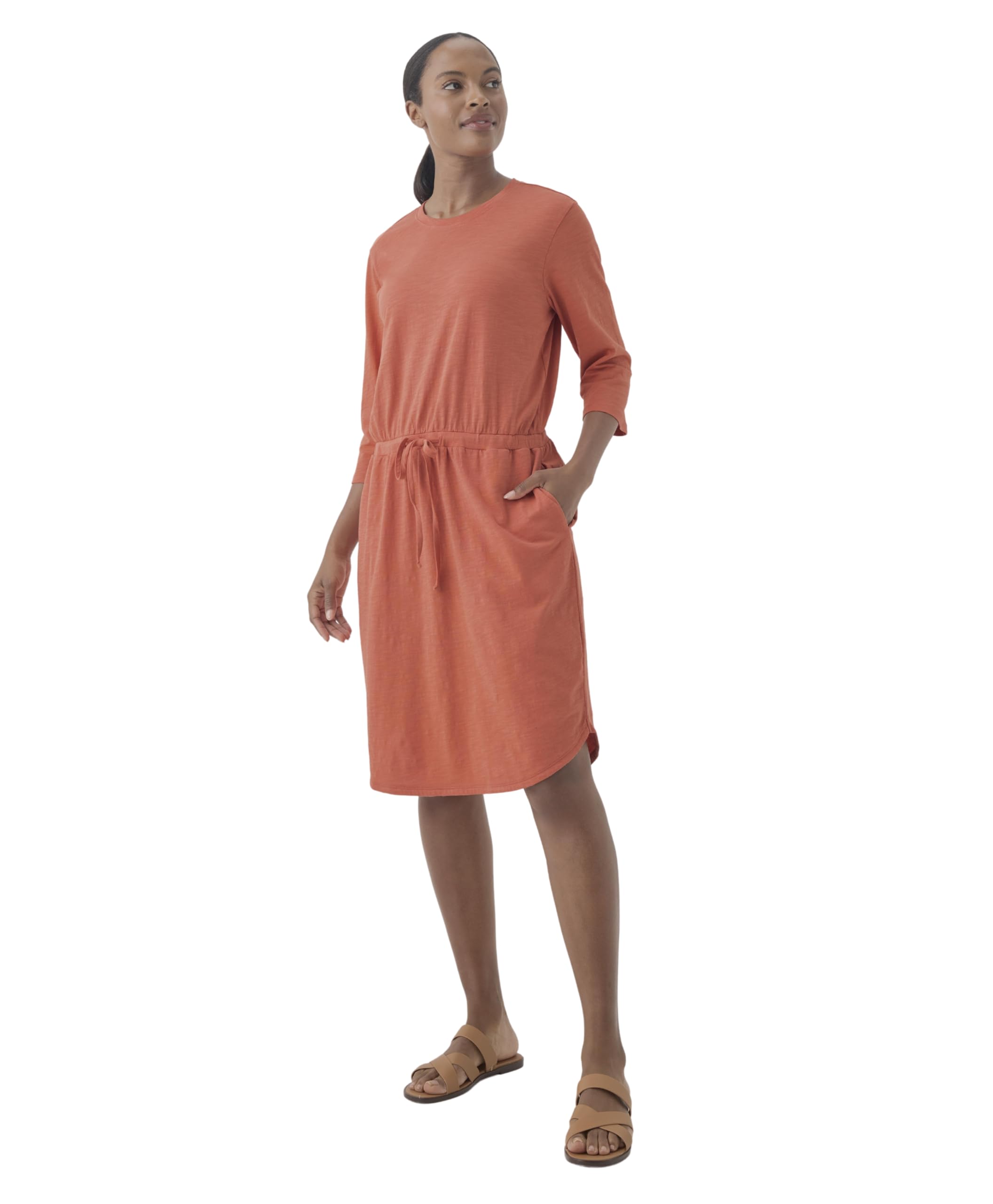 Pact Organic Cotton Women's Relaxed Tie Waist Dress